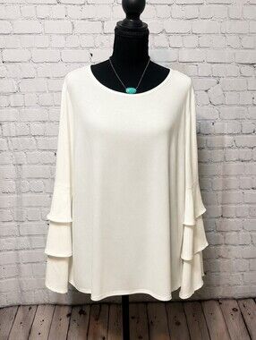 Liz Claiborne Cream Women's Blouse